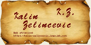 Kalin Zelinčević vizit kartica